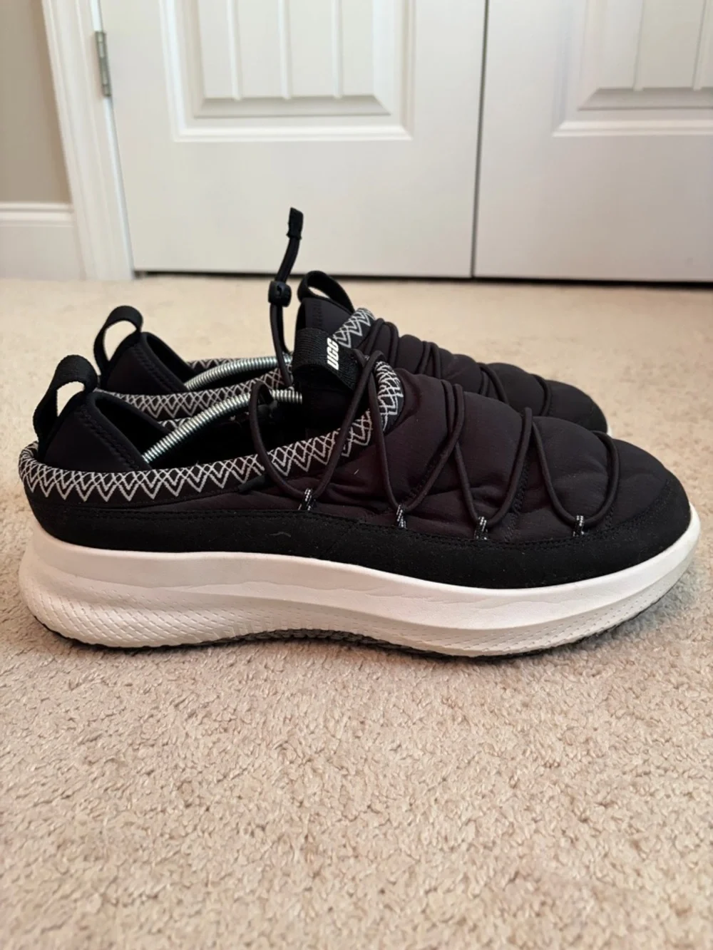 Men's UGG‎ CA78 Tasman Sneaker Sport Shoe Black Slip On Collapsible Heel Size 13